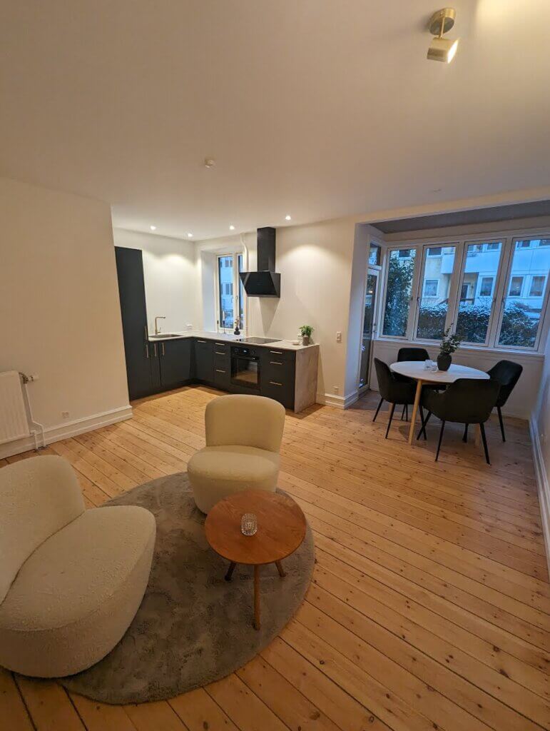 Totalrenovering af lejlighed på Beethovensvej - Realbyg og service Totalentreprenør Kastrup